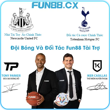 Đội bóng và đối tác Fun88 tài trợ